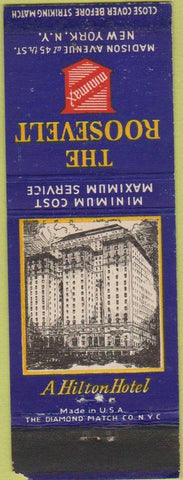 Matchbook Cover - The Roosevelt Hotel New York City