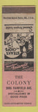 Matchbook Cover - The Colony Restaurant WORN