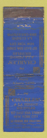 Matchbook Cover - Charles Restaurant New York City POOR