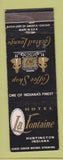 Matchbook Cover - Hotel La Fontaine Huntington IN