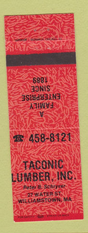 Matchbook Cover - Taconic Lumber Williamstown MA
