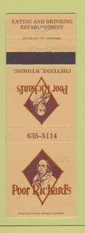Matchbook Cover - Poor Richard's Cheyenne WY restaurant