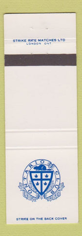 Matchbook Cover - Ontario Club ON