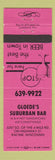 Matchbook Cover - Gloede's Suburban Bar Racine WI