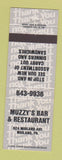 Matchbook Cover - Muzzy's Bar Restaurant Midland PA