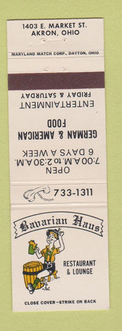 Matchbook Cover - Bavarian Haus Restaurant Akron OH