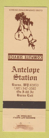 Matchbook Cover - Antelope Station Burns WY WEAR