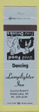 Matchbook Cover - Lamplighter Inn Webb Lake WI