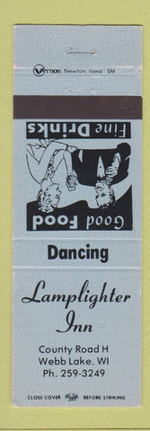 Matchbook Cover - Lamplighter Inn Webb Lake WI