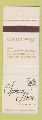 Matchbook Cover - Spokane House Motor Hotel WA