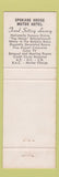 Matchbook Cover - Spokane House Motor Hotel WA