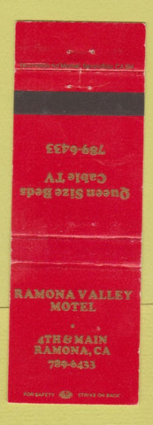 Matchbook Cover - Ramona Valley Motel CA