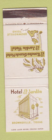 Matchbook Cover - Hotel El Jardin Brownsville TX