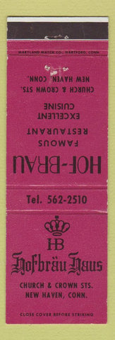 Matchbook Cover - Hofbrau Haus New Haven CT restaurant