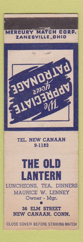 Matchbook Cover - Old Lantern New Canaan CT