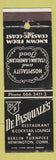 Matchbook Cover - De Pasquale's Restaurant Newington CT
