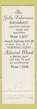 Matchbook Cover - Admiral Motel Norwalk CT Jolly Fisherman Restaurant