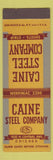 Matchbook Cover - Caine Steel Company Chicago IL SAMPLE