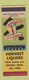 Matchbook Cover - Norwest Liquors Detroit MI SAMPLE