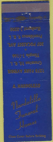 Matchbook Cover - Nardolillo Funearl Home Providence RI Cranston
