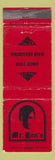 Matchbook Cover - Mr Ron's Hair Salon Newport Beach Long Beach CA WEAR