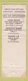 Matchbook Cover - Mr Ron's Hair Salon Newport Beach Long Beach CA WEAR