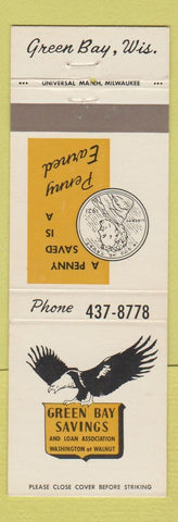 Matchbook Cover - Green Bay Savings and Loan WI