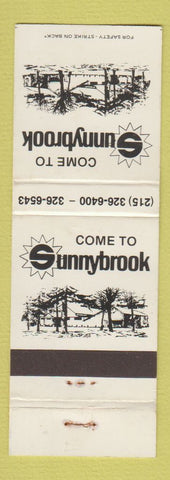 Matchbook Cover - Sunnybrook Pottstown PA
