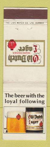Matchbook Cover - Old Dutch Muchener Lager Beer South Africa