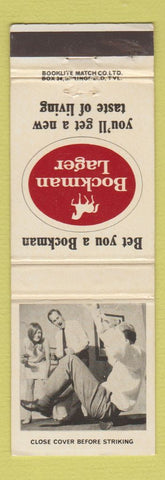 Matchbook Cover - Bockman Lager Beer South Africa