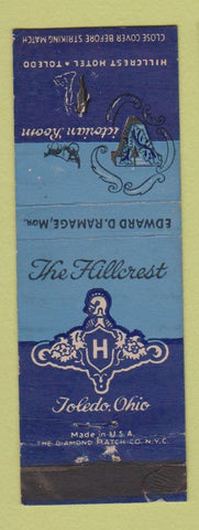 Matchbook Cover - Hillcrest Toledo OH Hotel WEAR