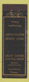Matchbook Cover - Gray Goose Restaurant Huntingdon PA