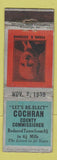Matchbook Cover - Frank Cochran For County Commissioner Election 1939 WEAR