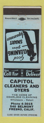 Matchbook Cover - Capital Cleaners Dyers Fresno CA
