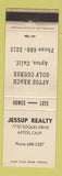 Matchbook Cover - Jessup Real Estate Aptos CA WEAR