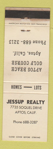 Matchbook Cover - Jessup Real Estate Aptos CA WEAR