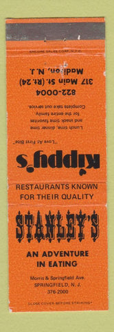 Matchbook Cover - Kippy's Madison NJ Stanley's Springfield