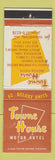 Matchbook Cover - Towne House Motor Hotel Wethersfield CT
