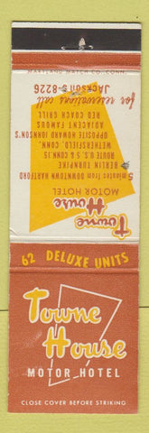 Matchbook Cover - Towne House Motor Hotel Wethersfield CT