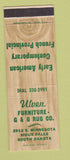 Matchbook Cover - Ulven Furniture G&G Rug Sioux Falls SD