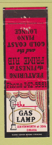 Matchbook Cover - The Gas Lamp Omaha NE
