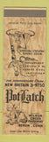 Matchbook Cover - Pot Latch Restaurant Berlin CT