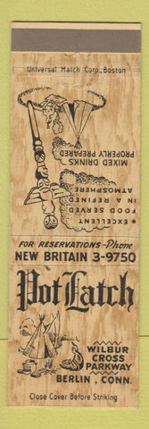 Matchbook Cover - Pot Latch Restaurant Berlin CT