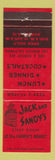 Matchbook Cover - Jack and Sandy's Steak House Los Angeles CA