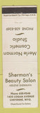 Matchbook Cover - Sherman's Beauty Salon Cheyenne WY