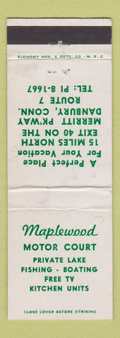Matchbook Cover - Maplewood Motor Court Danbury CT