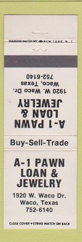 Matchbook Cover - A1 Pawn Loan Jewelry Waco TX