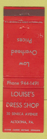 Matchbook Cover - Louise's Dress Shop Altoona PA