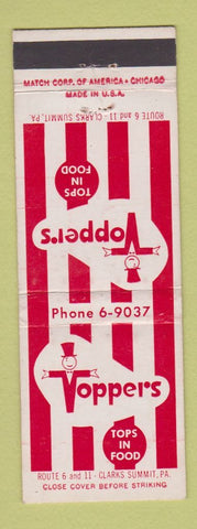 Matchbook Cover - Toppers Restaurant Clarks Summit PA