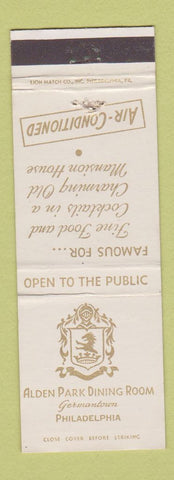 Matchbook Cover - Alden Park Dining Room Philadelphia PA